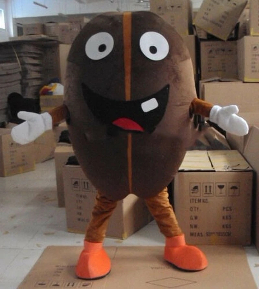 Stage Performance Coffe Bean Mascot Costume Halloween Christmas Fancy Party Cartoon Character Outfit Suit Adult Women Men Dress Carnival Unisex A-image-736360165