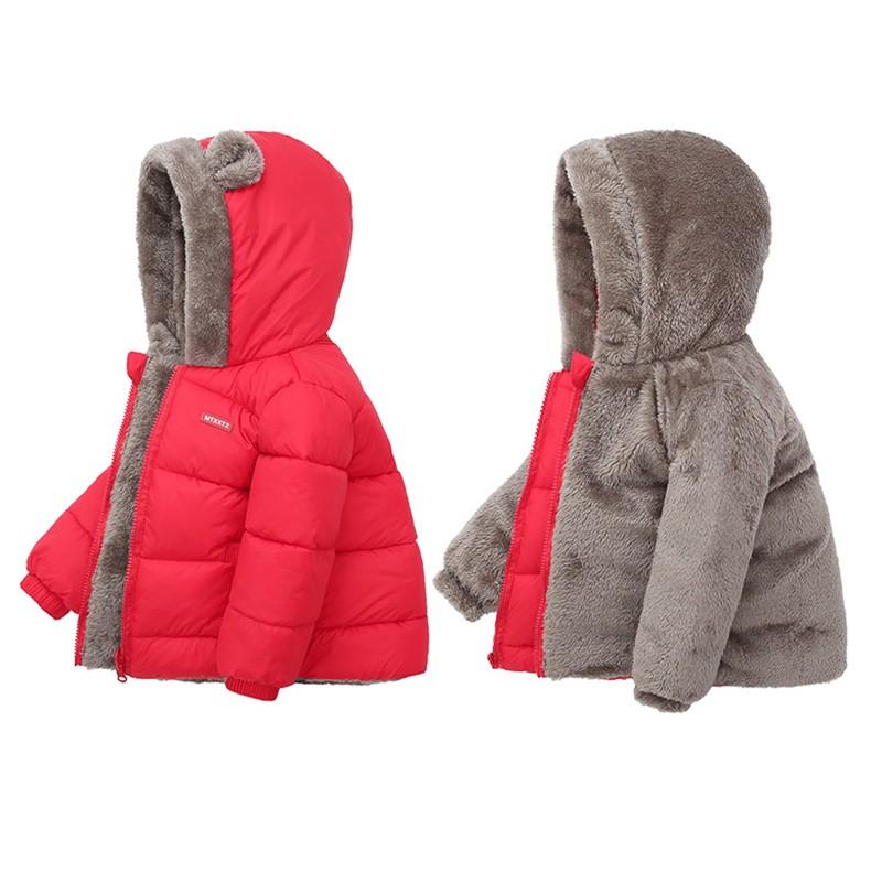 

Down Coat Yg Children's Lamb Cashmere Cotton Padded Jacket 1-6 Year Old Girl's Baby Thickened, Blue;gray