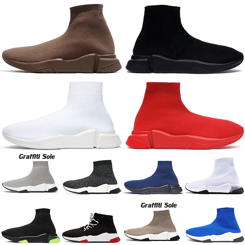 

sock sport runners shoes womens mens casual running designer flat glitter clear sole volt lace-up beige white sneakers socks boots platform trainers, Color.13 36-45 triple white