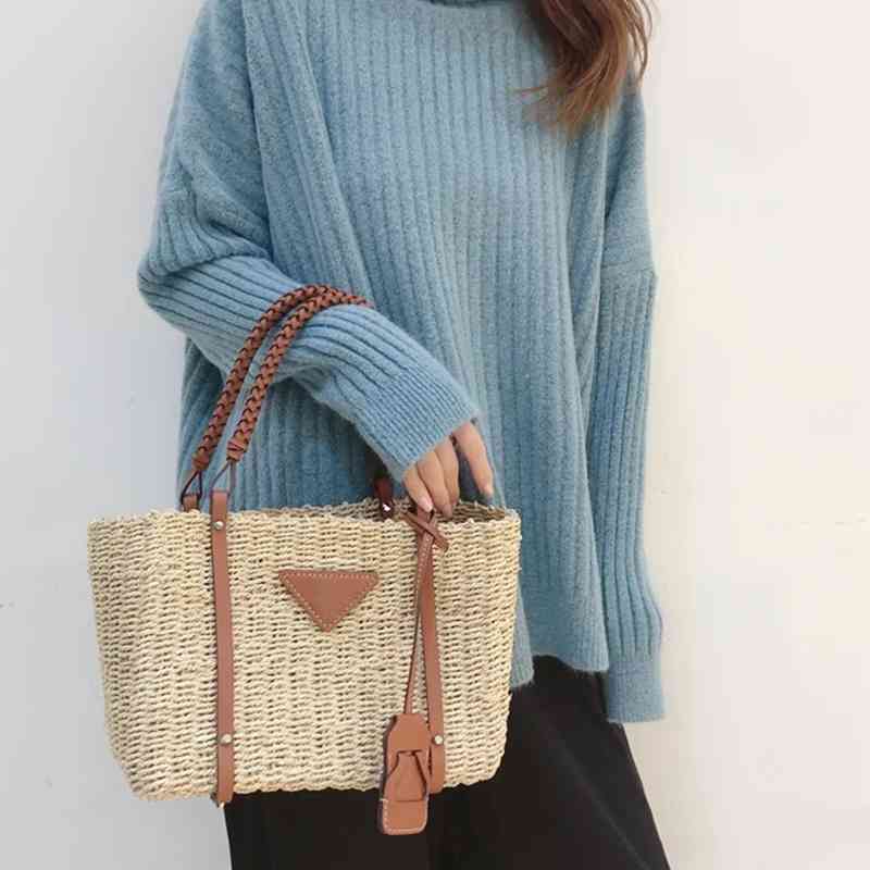 

Women Luxurys Designers Bags 2021 Leather Large-capacity Portable Shopping Sunny Vegetable Basket Designer Handbag Handbags Totes Crossbody Bag