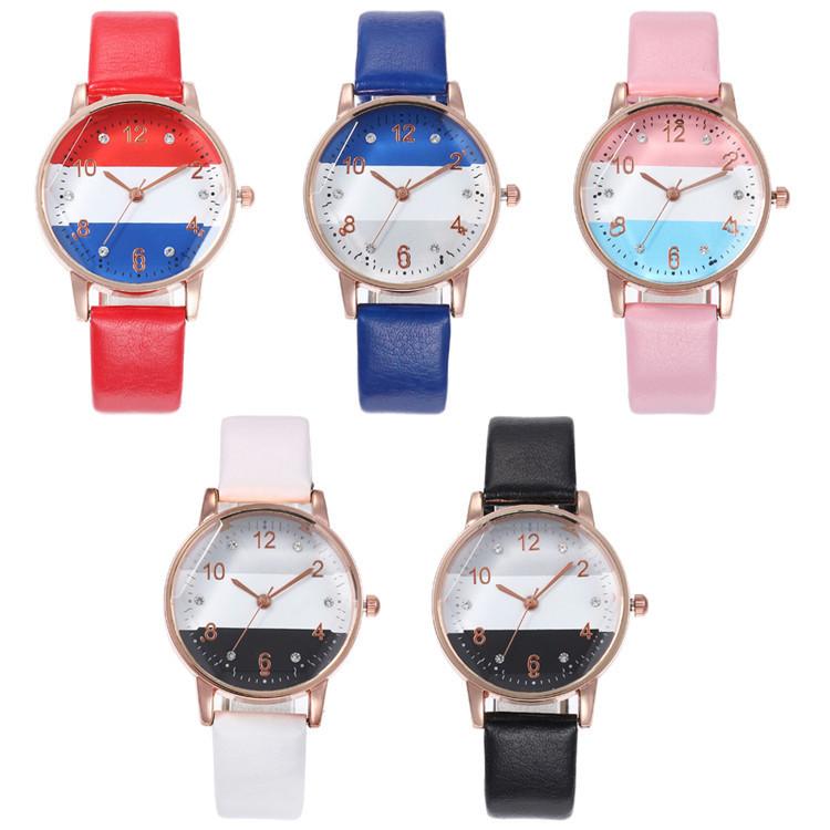 

Wristwatches Fashion Belt Series Bracelet Watch Multicolor Fine Round Joker Lady Wrist, Blue