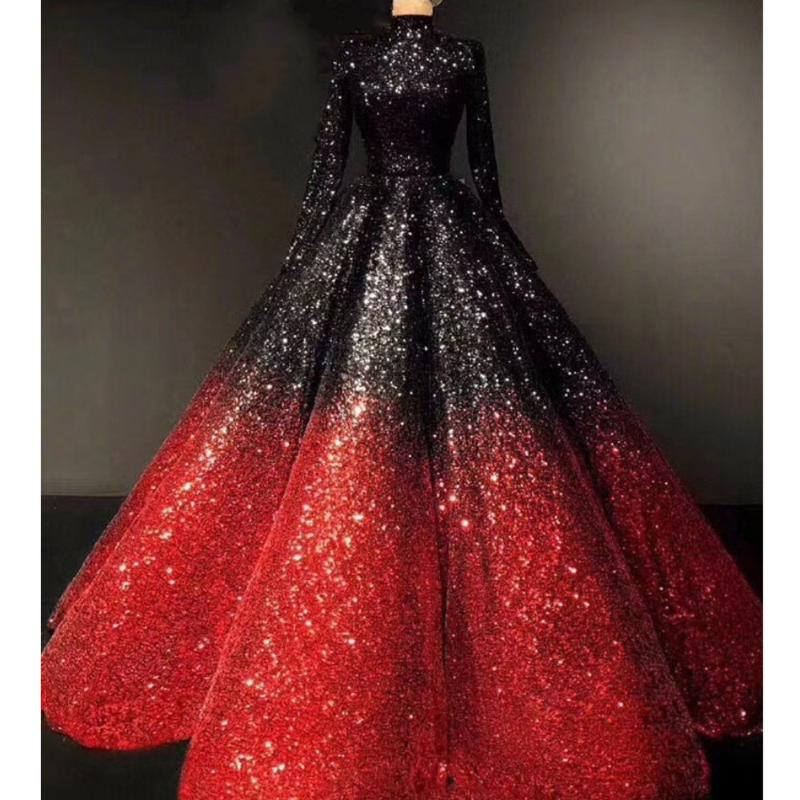 

Party Dresses Woman Prom Evening 2021 Ball Gown Long Night Elegant Plus Size Arabic Formal Dress, Same as picture