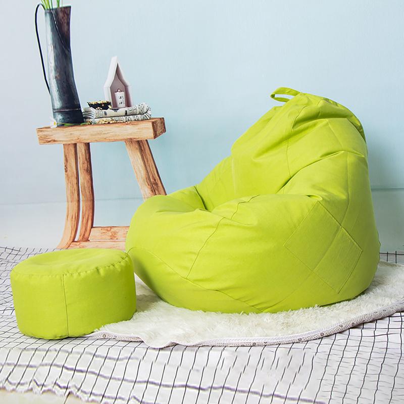 

Chair Covers 25# Removable And Washable Linen Cushion Futon Balcony Pedal Cover Fillable Lazy Round Thick Floor Tatami Pouf