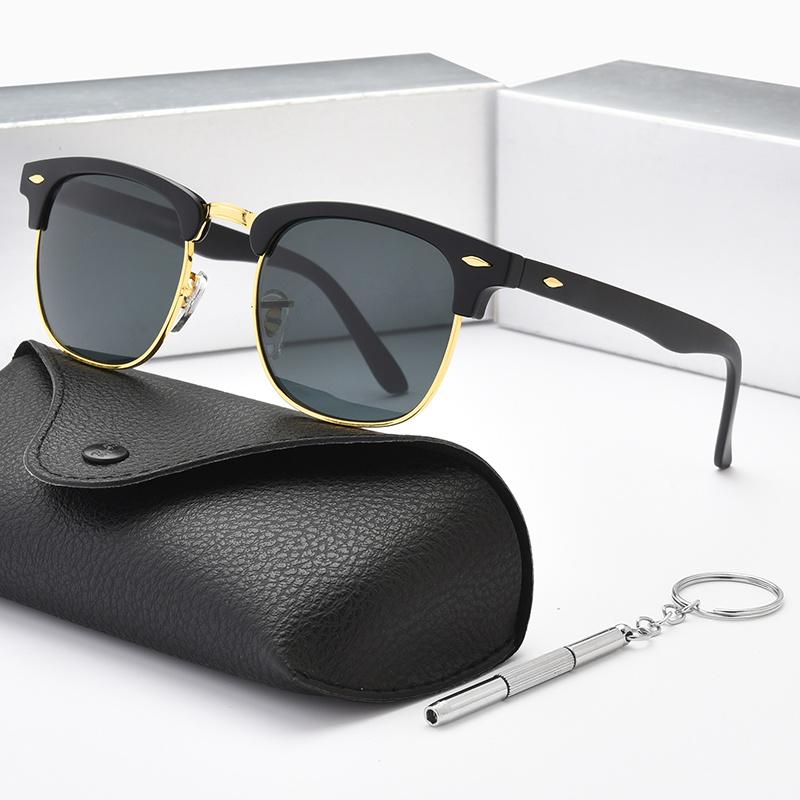 Lunettes de soleil 2021 Festival Hommes Designer TR90 Métal Eyewear Male Retro Sun Shades pour Femmes UV400