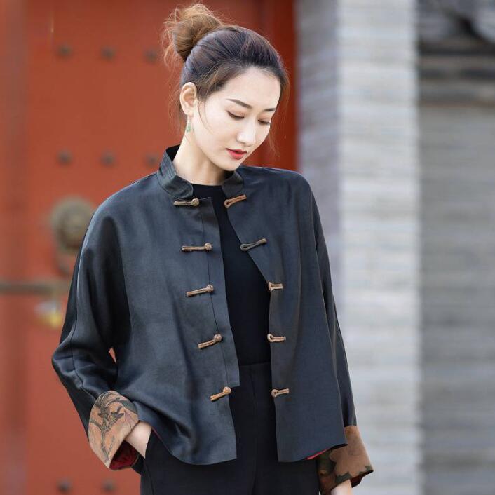 

Ethnic Clothing Traditional Chinese For Women Casual Qipao Tops Cheongsam Coats Blouse Retro T-shirt Jackets Robes Gown MT550