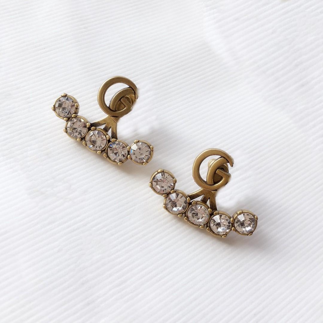 

Brand Designer Classic Style Double G Letter Stud earrings aretes Ladies Fashion Simple Jewelry