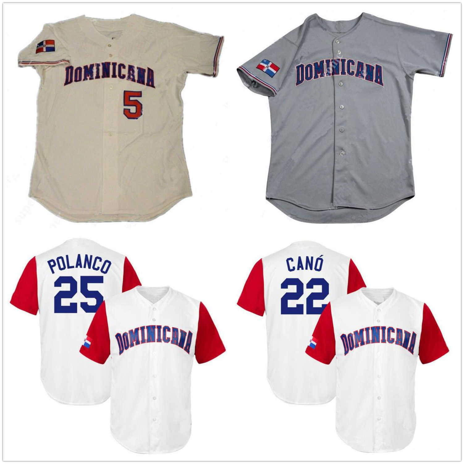 

Custom Dominican Republic World Baseball Classic WBC stitched Jersey Manny Machado Starling Marte Jose Bautista men women youth, Black