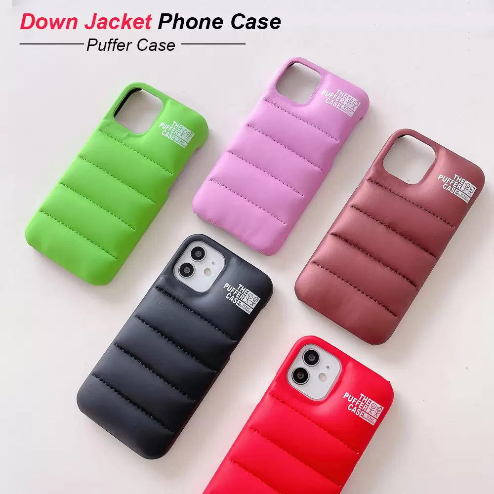 

Fashion Down Jacket Phone Cases For iPhone 13 12 11 Pro X XS Max XR 7 8 Plus SE The Puffer Case Soft Silicone Cover, P06-not for sale