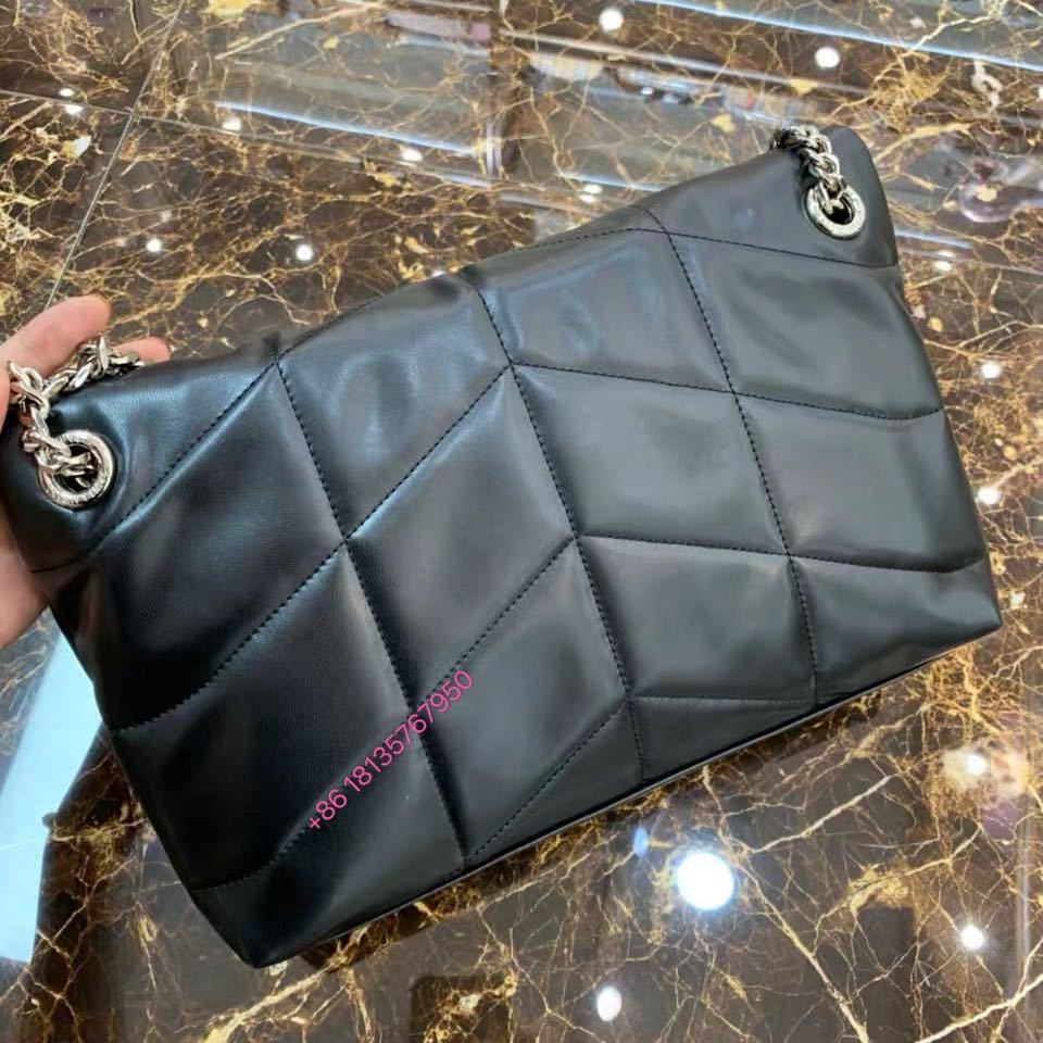 

luxury designer women v thread chain strap hobo shoulder bag lady handbag soft import lambskin leather Europe brand top qualityS0BG{category}, Black silver