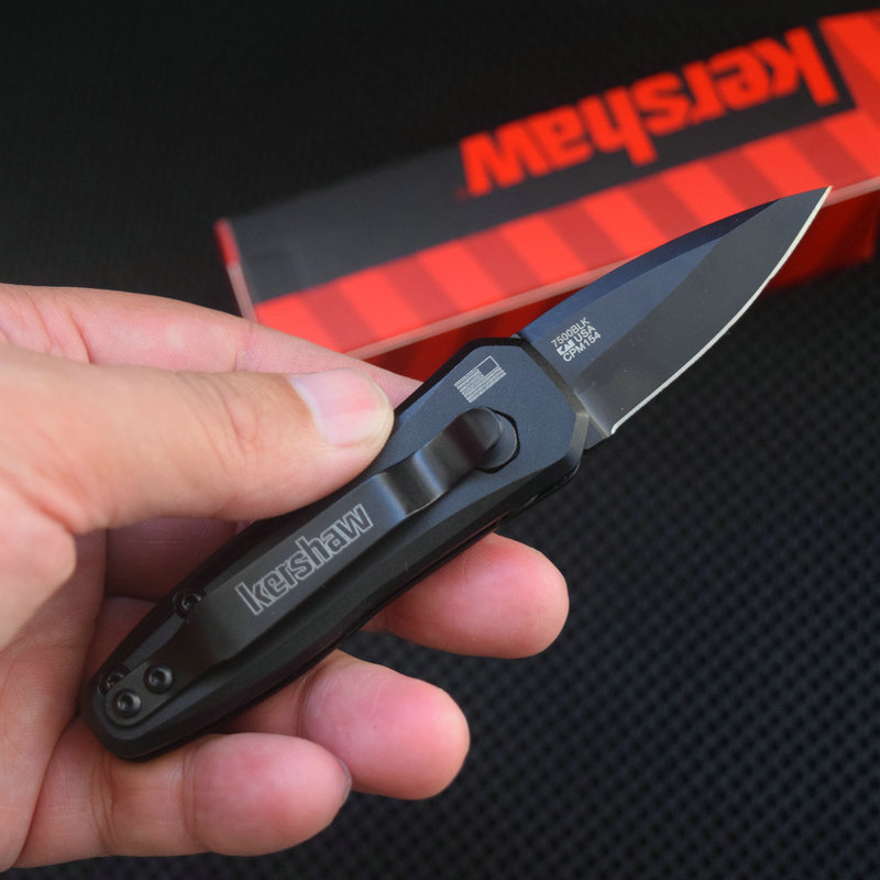 

Trskt Kershaw Pocket Knife 7500BK/GN aunch 4 CPM 154 6061-T6 Auminum Hande Surviva Camp Hunting Knives Dropshipping