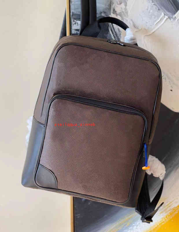 

M45335 DEAN BACKPACK WOMEN SHOWS OXIDIZED LEATHER BUSINESS BAGS TOTES MESSENGER Unisex flower pattern wallet purse, Brown