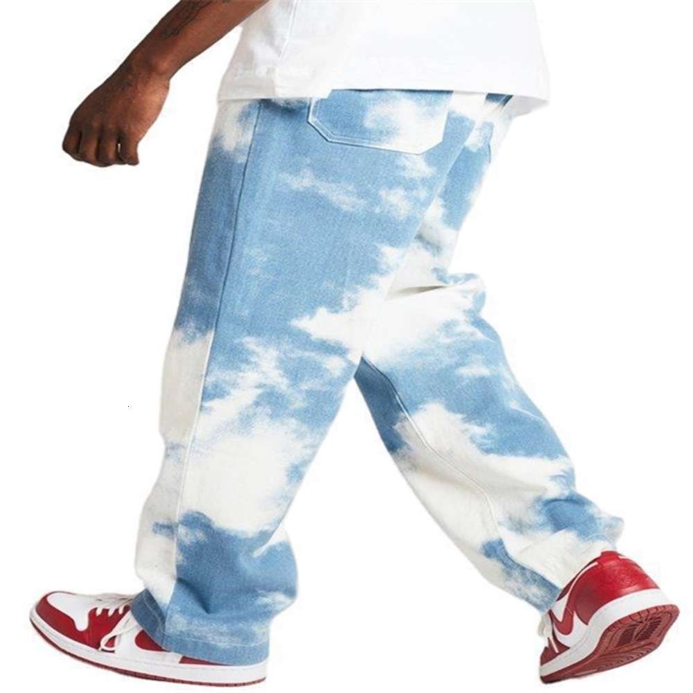 

High Quality Men's Jeans Tie Dyed Straight, Black