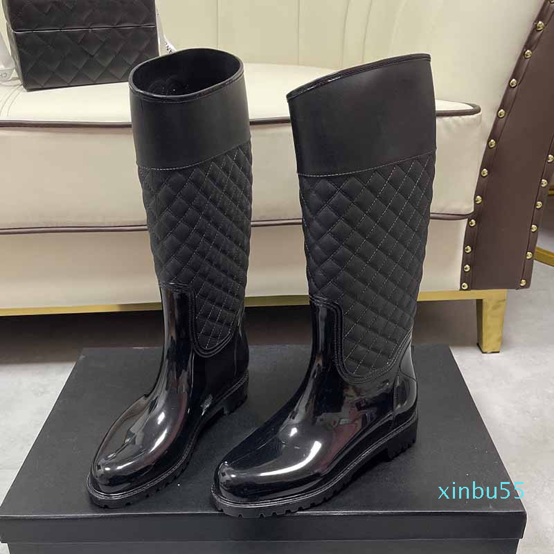 

Fashion Waterproof Rain Boots For Womens Rubber Platform Designer Luxury Brand Lady Goddess Shoes Ankle Boot, #4