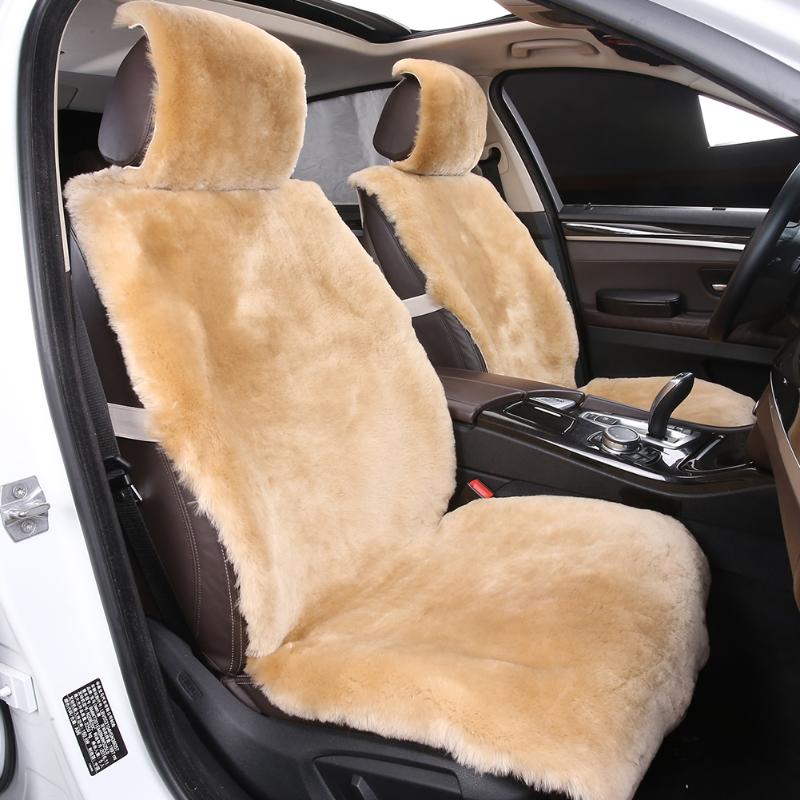 

Car Seat Covers 1Pcs Wool Cover Capes For Cars Plush Cushion Front Anto Chair Protector Autumn Winter