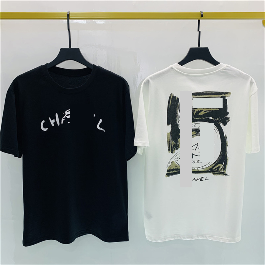 

Summer T-Shirts Cotton Shirts Solid Color Short Sleeve Tops Slim Breathable Men's streetwear Male Tees and American printed for men wom, White;black