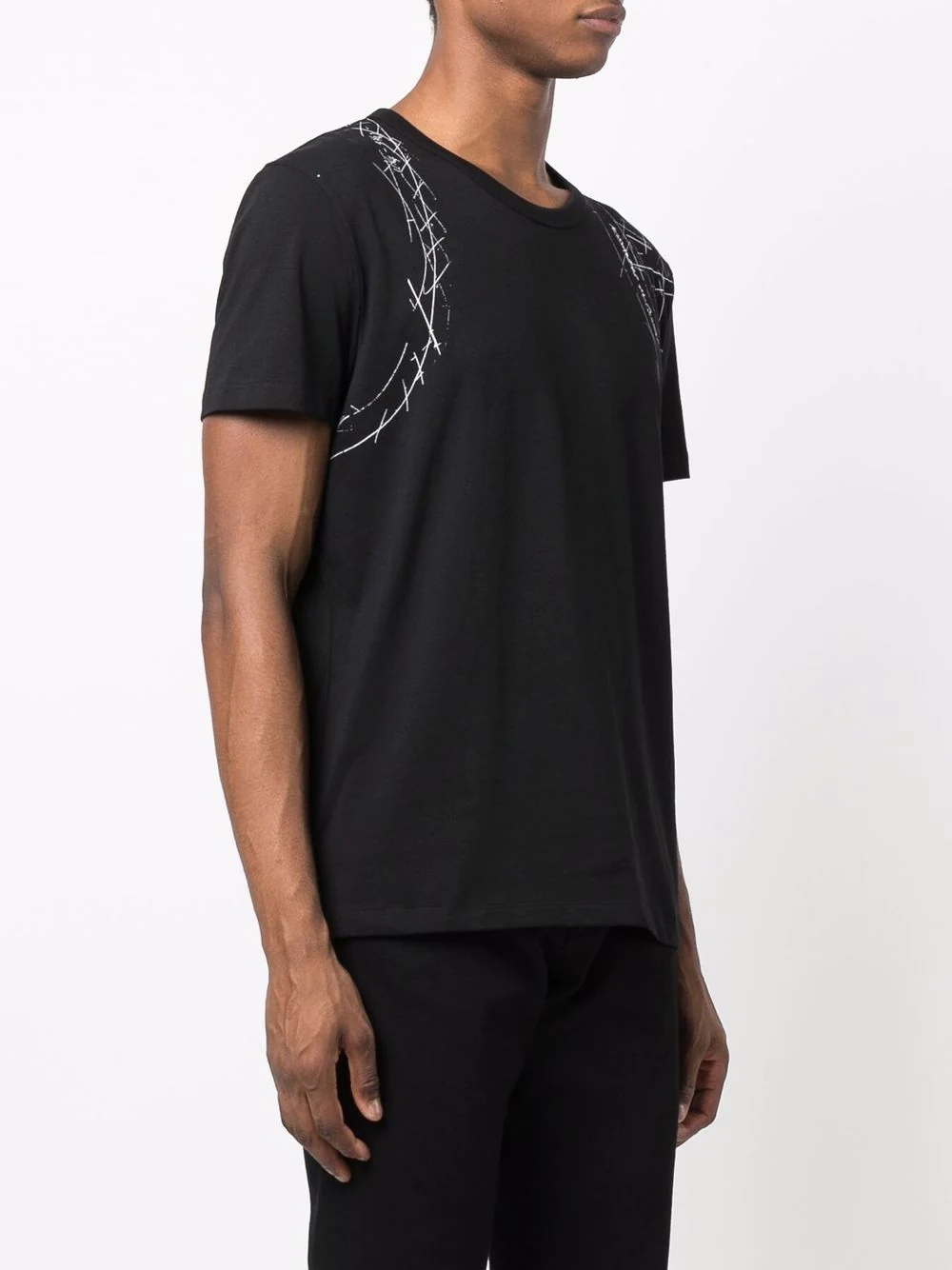 

2021s Mens Letter Print T Shirts Black Fashion Womens Designer Summer High Quality Top Men s Clothing Short Sleeve Couples Casual Clothes Re, White;black
