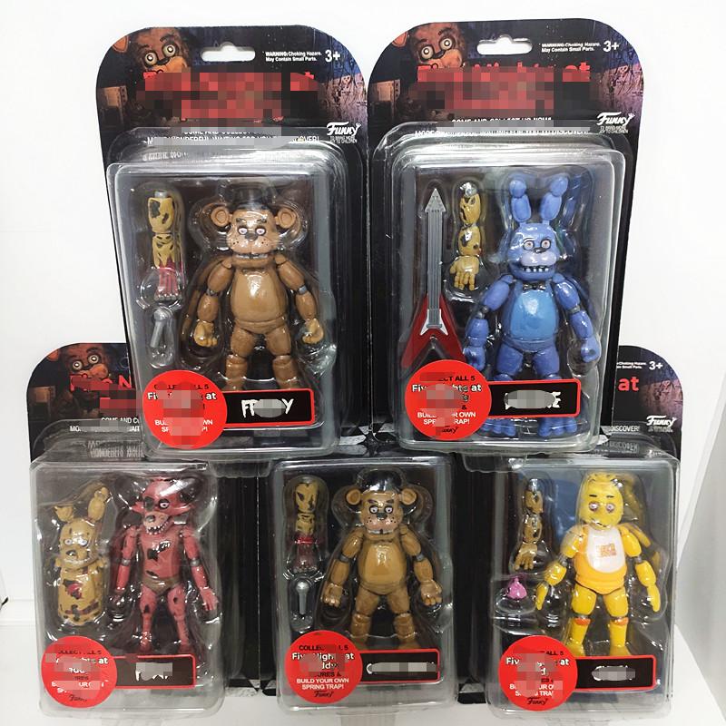 

Toy Action Statue Model Doll 5-piece Set PVC Bear Game Anime Interior Decorations