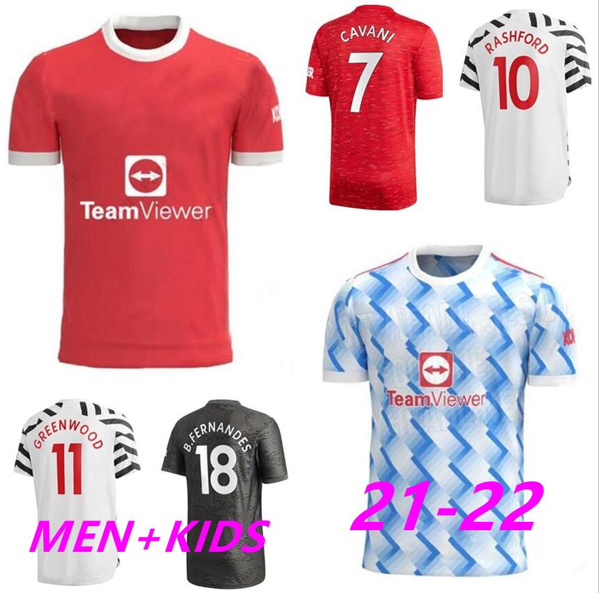 

20-21 2022 united UTD soccer jerseys CAVANI VAN DE BEEK B. FERNANDES RASHFORD football shirt man + kids kit HUMANRACE fourth, Multi