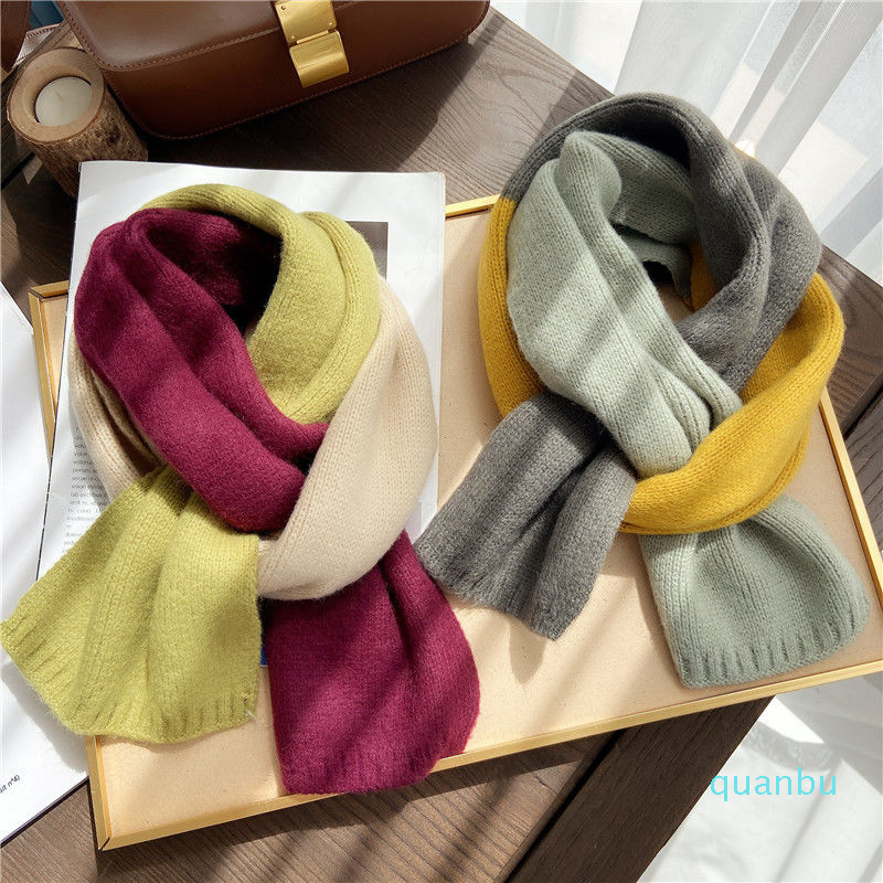 

The new stylish hot style three-color small scarf goes with all the foreign style color web celebrity BBB1 small scarf lady neck