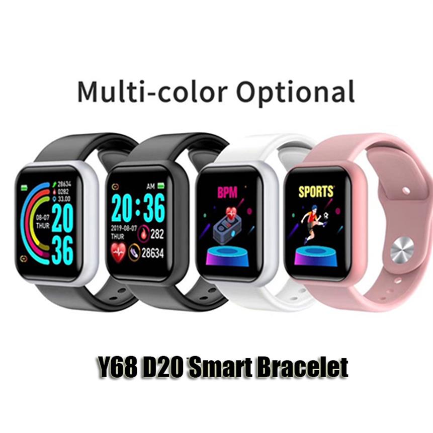 

Y68 D20 SmartWatch Fitness Bracelet Blood Pressure Heart Rate Monitor Pedometer Cardio Bracelets Bluetooth Smart Watch For Android DHLa49