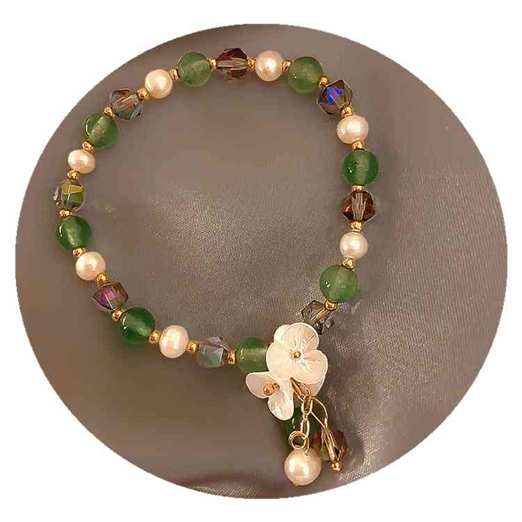 Real natural Jade Jewelry charms bracelet lucky amethyst Strawberry stone women natural jade bead bracelet-image-746261814
