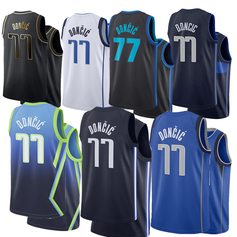 

Men's Luka Doncic #77 Basketball Jersey, Black