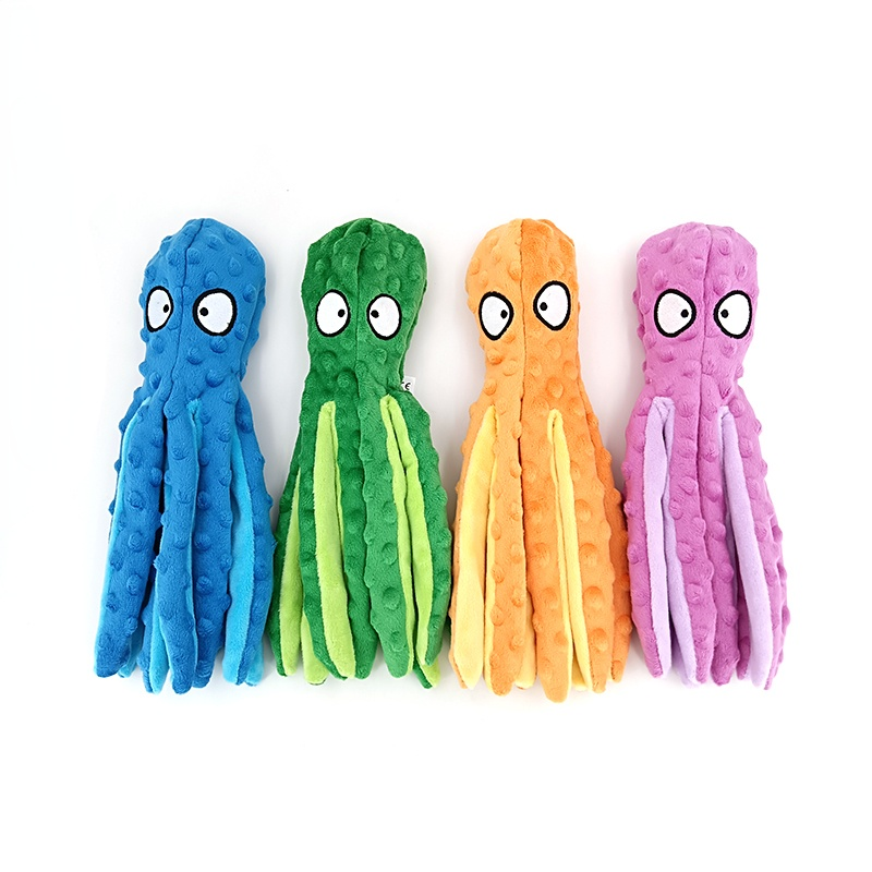 

8 Legs Octopus skin Soft Stuffed Plush Dog Toys Training Outdoor Play Interactive Squeaky Dogs Toy Sounder Sounding Paper Chew Tooth products