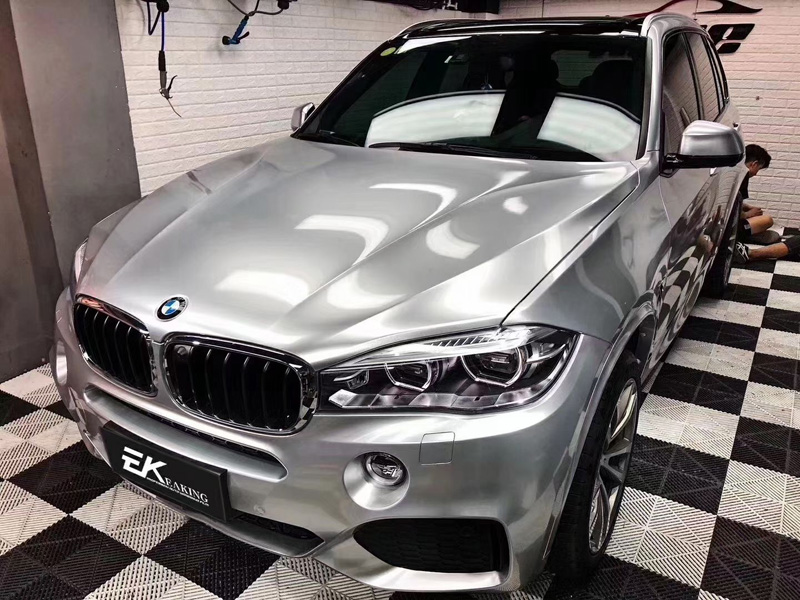 

Super Glossy Metallic Silver Vinyl Wrap Film Metal Car Wrapping Foil Roll Adhesive Decal Air Release Bubble Free