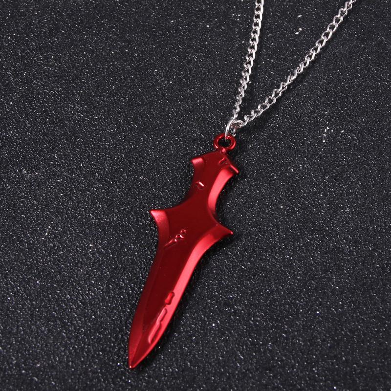 

Pendant Necklaces Anime Royal Soul Sword Necklace YOU ASAKURA Same Red Jewelry Men And Women Cosplay Gift Accessories