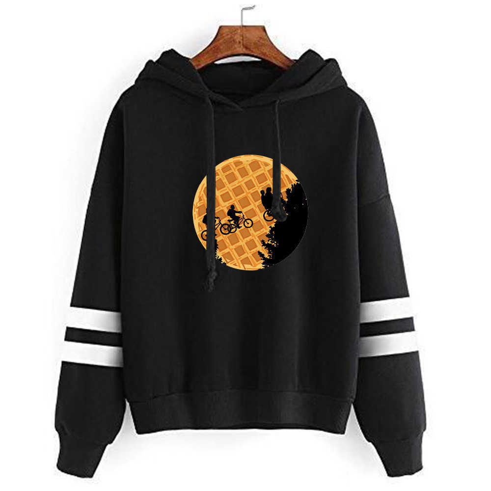 

Mens Hoodies Sweatshirts Stranger Things FRIENDS DON'T LIE Men Sweatshirt For Men Cookie Waffle Valentine Fleece Hoodie Couple Q0814, White