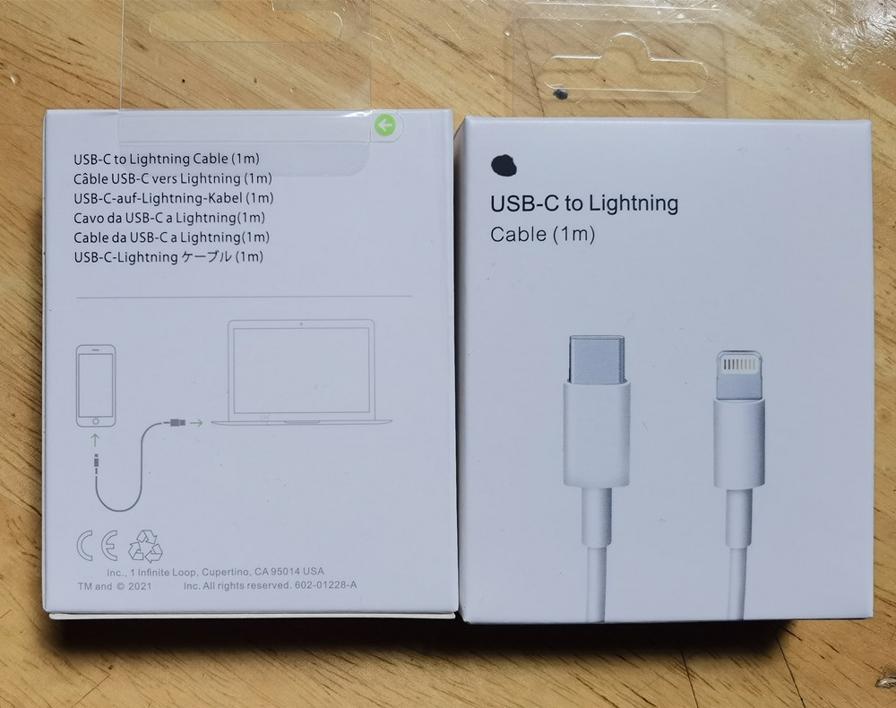 

high quality USB-C to lightning pd 1m 2M 3ft APPLE iphone 13 cables data usb FAST Charging cables 8PIN With retail package box, White