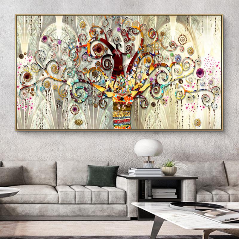 

Paintings Tree Of Life Abstract Canvas Wall Art Scandinavian Posters And Prints Gustav Klimt Famous Painting Modern Picture For Room Decor