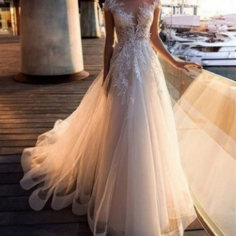 

Party Dresses 2021 Summer Sexy Lace Perspective Round Ne White Wedding Evening, White;black