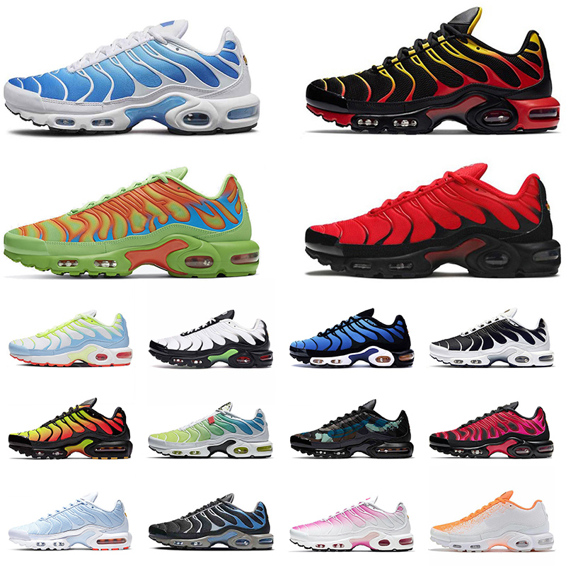 

Top Quality Tn Plus SIZE US 12 Mens Womens Sport Running Shoes Air Triple White Max Mean Green Woraldwide Hyper Blue Oreo Trainers Sneakers 36-46