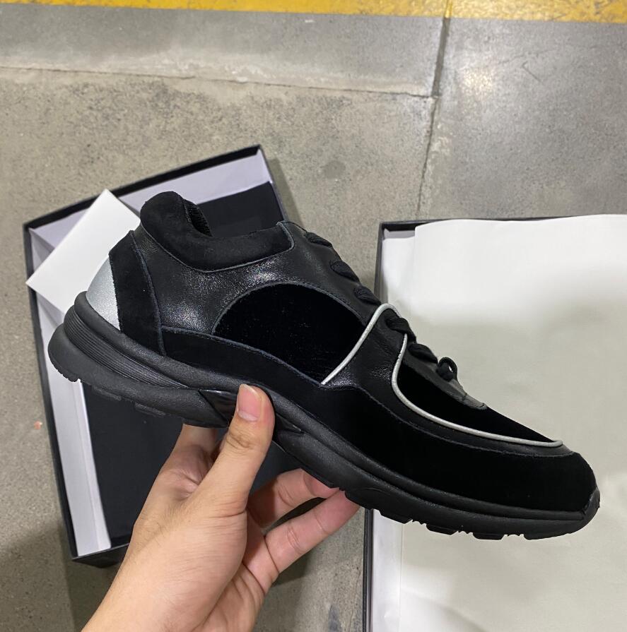 

2021 Designer luxury men women casual shoes fabric suede effect calfskin nylon Reflective sneakers velvet mixed fiber fashion top quality with box, Color 17
