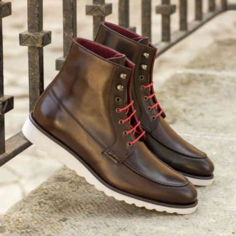 

dress shoes botas masculinas de couro pu com cadarÃ§o, botas martin cano alto fundo reto, estilo britÃ¢nico zz340 j3qs, Black