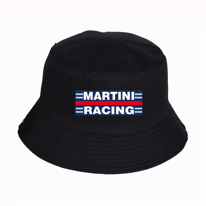 

Cloches 2021 Martini Racing Print Panama Bucket Hat High Quality Cap Summer Sport Sun Visor Fishing Fisherman, White