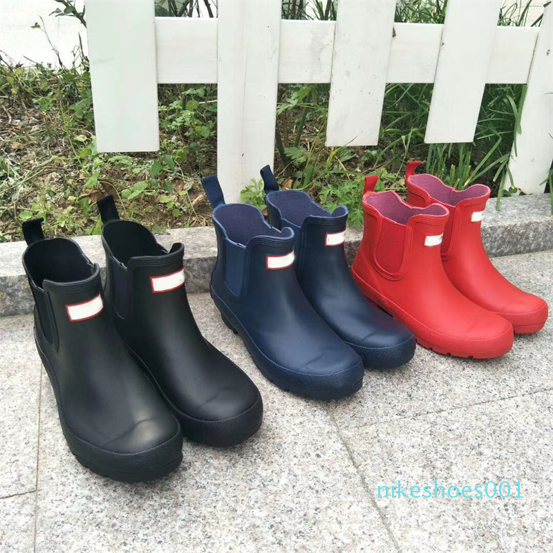 

Betty PVC rain boot Women's high for Women rubber Waterproof Rainboots Ladies size 35-40 Knee Boots red/black/blue1