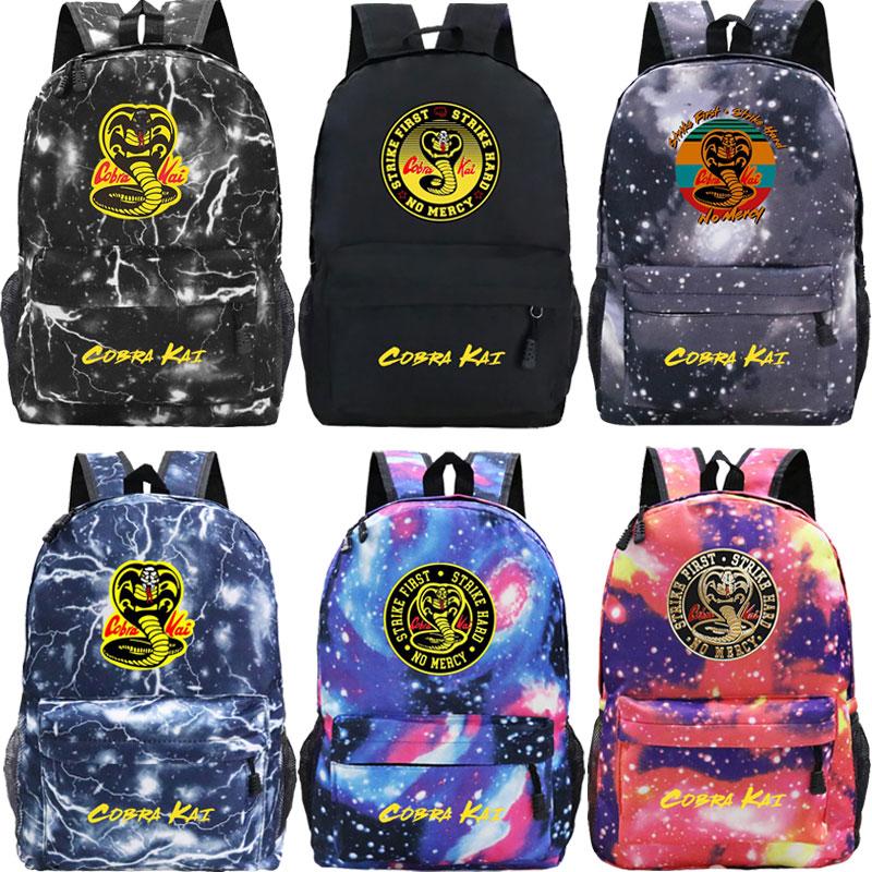 

Backpack Cobra Kai Printed For Teenager Students School Bags Men Travel Nylon Backpacks Boys Girls Casual Rucksac, 30