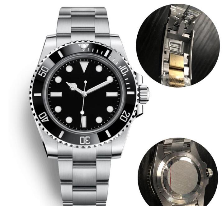 

u1 mens automatic mechanical ceramics watches 40mm full stainless steel Gliding clasp Swim wristwatches sapphire super luminous watch