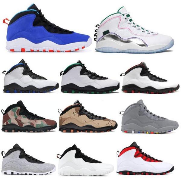 

Jumpman 10 10s Men Basketball Shoes Tinker Cool Light Smoke Grey Seattle Orlando Powder Blue Duck Camo Russell Westbrook Zapatos Trainers Sneakers, Silver