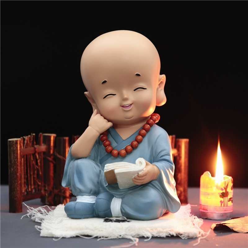 

Shaolin Kung Fu Zen little monk decorative resin student gift Creative Desktop ornament handicraft