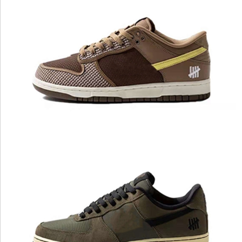 

2021 Undefeated Dunks Low SP Inside Out Skateboard Shoes Ballistic Light Brown Olive Green Casual Sport Shoe Sneaker, Customize