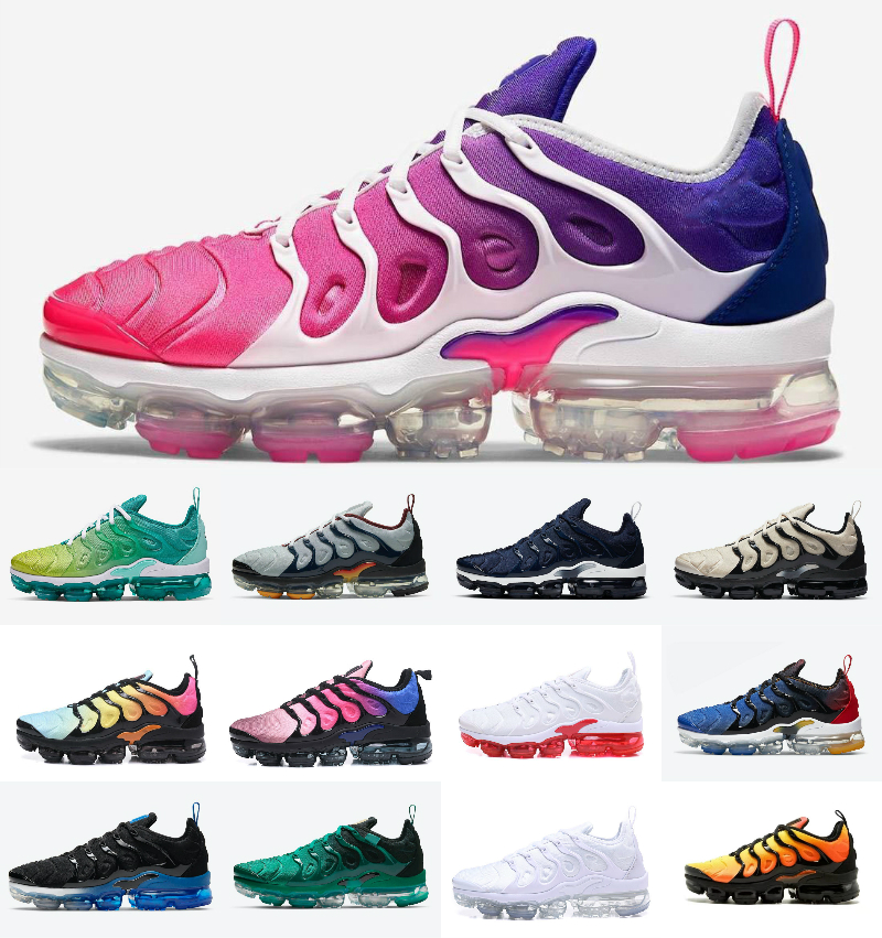 

2021 Mens running shoes TN plus sports trainers triple black white red USA game royal hyper blue string bumblebee bleached aqua women sneakers, Tn007