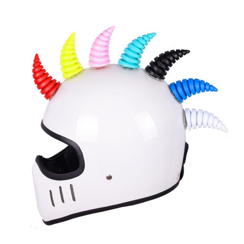 

Motorcycle Helmet Corner Plastic Suction Cup Soft Sticker Stable Horn Decoration Headwear Accessories Interior Decorations
