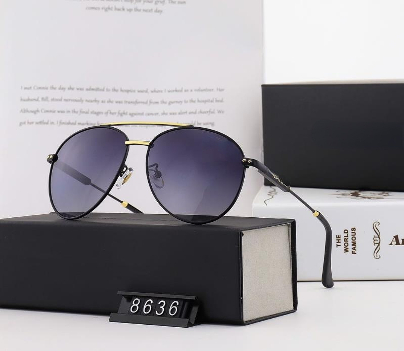 Fashion Polarized Sunglasses Metal Frame European and American Personalized Glasses vintage Pilot Eyewear