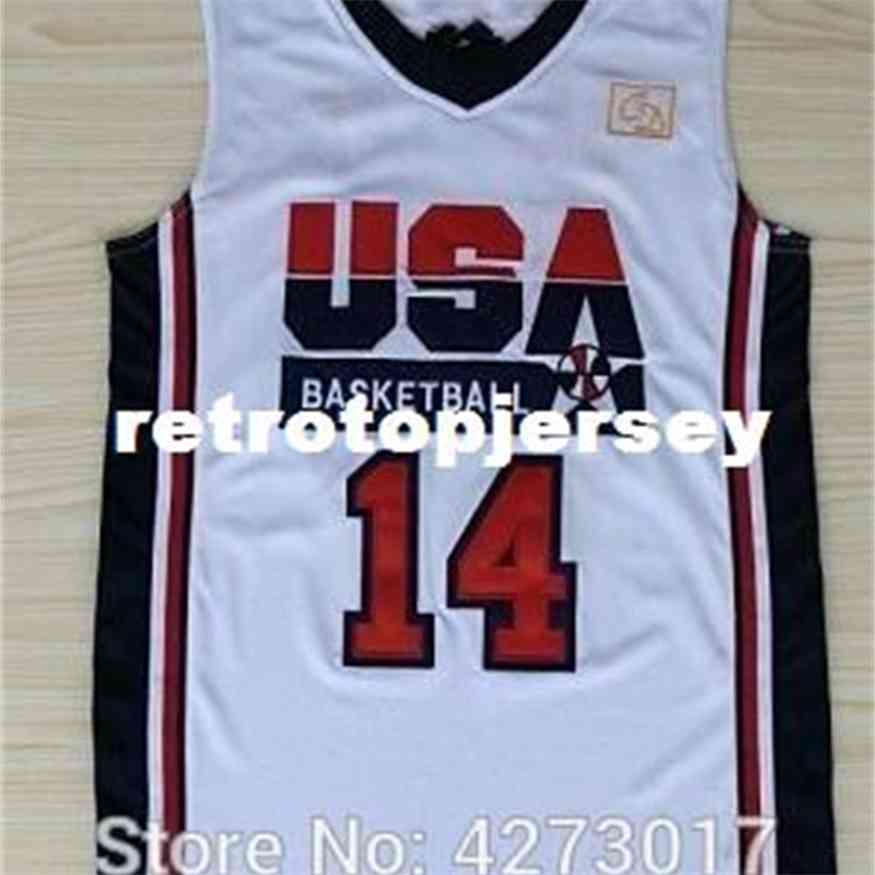 

1992 Basketball Jerseys American Dream Team One 14 Charles Barkley Sports Uniforms Navy Blue White XS-6XL vest Jerseys Nca, Black