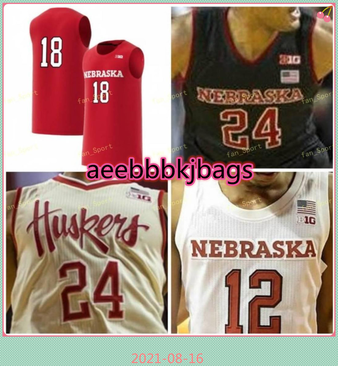 

NCAA College Nebraska Cornhuskers Basketball Jersey 34 Thorir Thorbjarnarson 45 Brady Heiman 42 Dave Hoppen 22 Stu Lantz 10 Tyronn Lue Custom Stitched, As