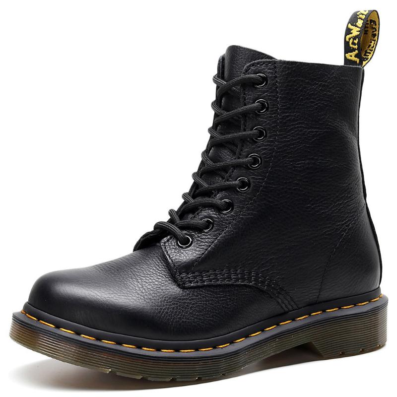 Boots Women Motorcycle Shoes Short Ankle Lychee Soft Genuine Leather Couple Round Head Modern