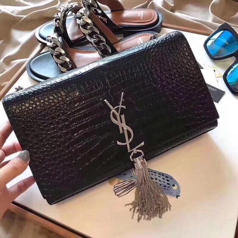 

YB3 2021 Top quality YSL Saint handbags sheepskin caviar metal chain gold and Silver Genuine Leather fashion Flap shoulder bag